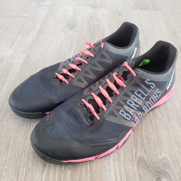 Reebok Other - Reebok Crossfit Nano Shoes Men Size 14 Barbells For Boobs Breast Cancer Support